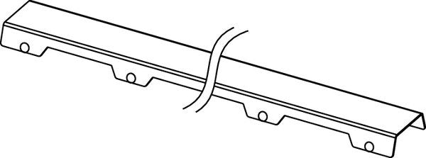 Tece TECEdrainline 601282 griglia lineare design steel II 1200 mm in acciaio inox lucido