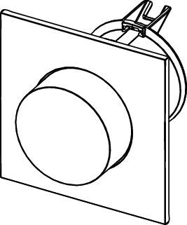 Tece TECEflushpoint pulsante per kit pneumatico con scarico singolo cover quadrata bianco