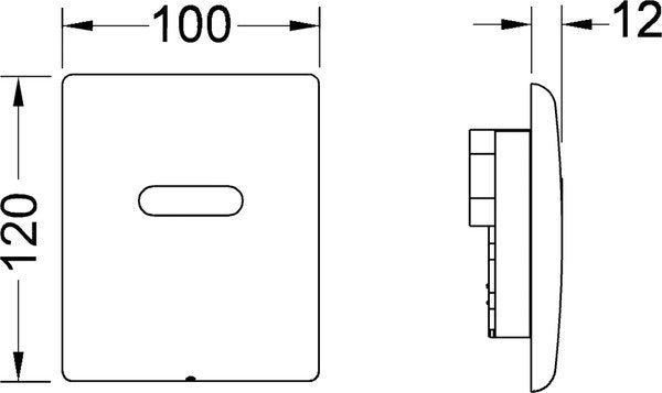Tece teceplanus 9242352 placca orinatoio elettronica 230 12v in acciaio spazzolato