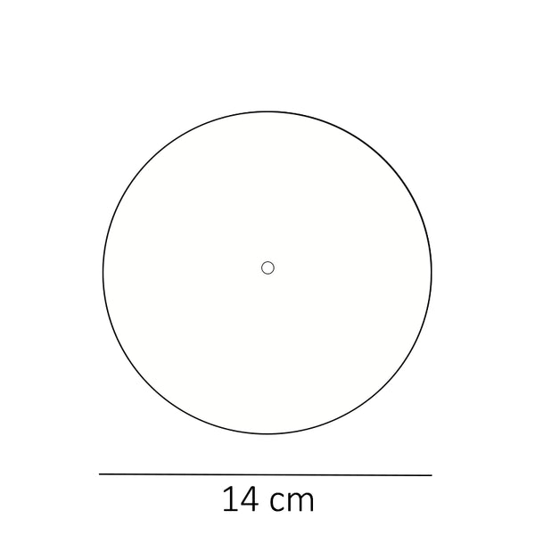 Piattello 14 cm tappo pozzetto bordeaux sabbiato, dettaglio ravvicinato della finitura e del marchio - Exagonshop