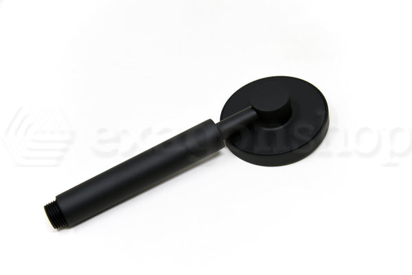 Doccetta 8 cm con presa acqua e flessibile in pvc nero opaco Smart