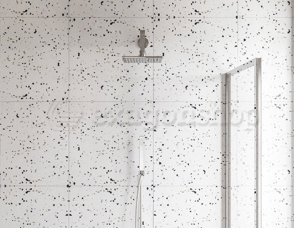 Set soffione doccia 20x20 quadro Smart braccio 30 cm cromo