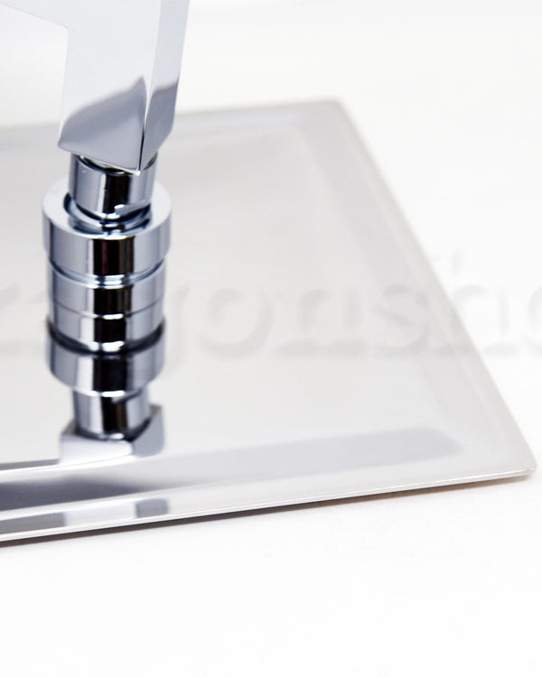 Set soffione doccia 20x20 quadro slim Smart e doccetta cromo Cromo Lucido, componenti inclusi smontati: corpo incasso...