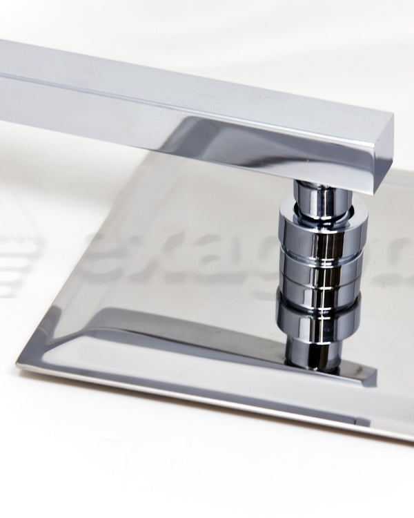 Set soffione doccia 20x20 quadro slim Smart con braccio 33 Cromo Lucido, componenti inclusi smontati: corpo incasso...