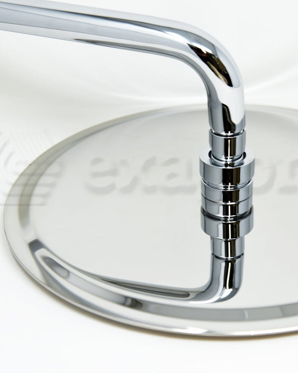 Set soffione doccia 30 cm slim tondo Smart e doccetta cromo Cromo Lucido, dettaglio ravvicinato della finitura e del...