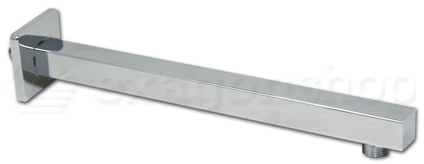 Set soffione doccia 30x30 slim Smart quadro braccio 33 cm e doccetta cromo