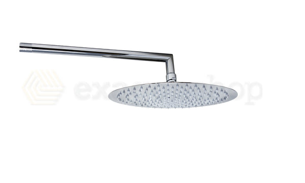 Set miscelatore doccia incasso 2 vie soffione 30 cm slim braccio 33 cm doccetta cromo Smart