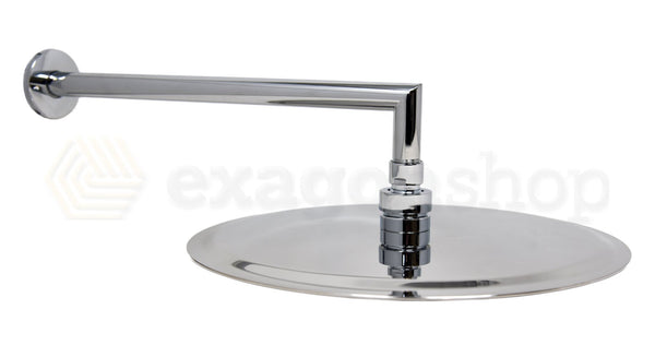 Set miscelatore doccia incasso 2 vie soffione 30 cm slim braccio 33 cm doccetta cromo Smart