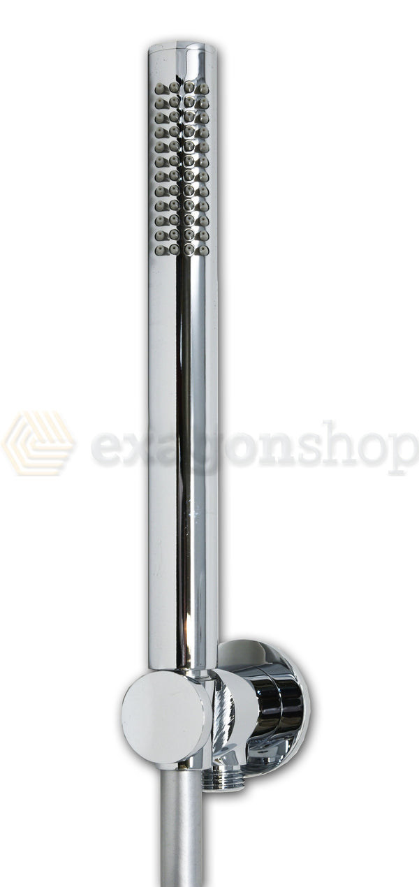Set miscelatore doccia incasso 2 vie soffione 30 cm slim braccio 33 cm doccetta cromo Smart