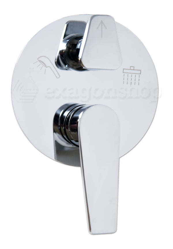 Set miscelatore doccia incasso 2 vie soffione 30 cm slim braccio 33 cm doccetta cromo Smart