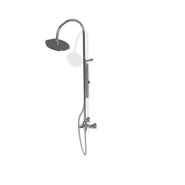 Treemme Hedò IT0960CCHEZZ colonna doccia con miscelatore doccetta e soffione 32x20 anticalcare in ottone cromo