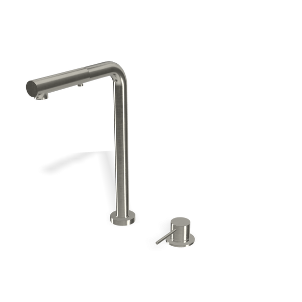 Treemme 40mm IT1329IS40ZZ miscelatore lavello cucina con doccetta estraibile inox satinato