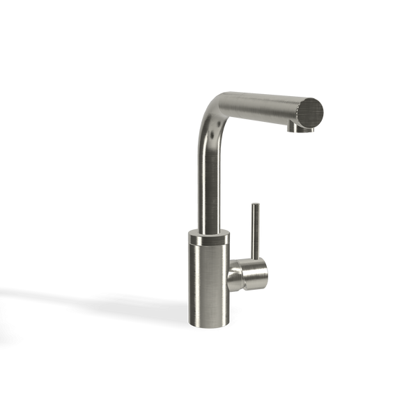 Treemme 40mm IT1343IS40ZZ miscelatore da cucina con bocca estraibile girevole inox satinato