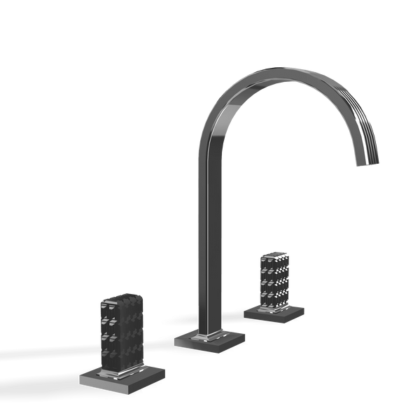Treemme Kea batteria lavabo 195mm con maniglie a led cromo IT3A16CCROZZ