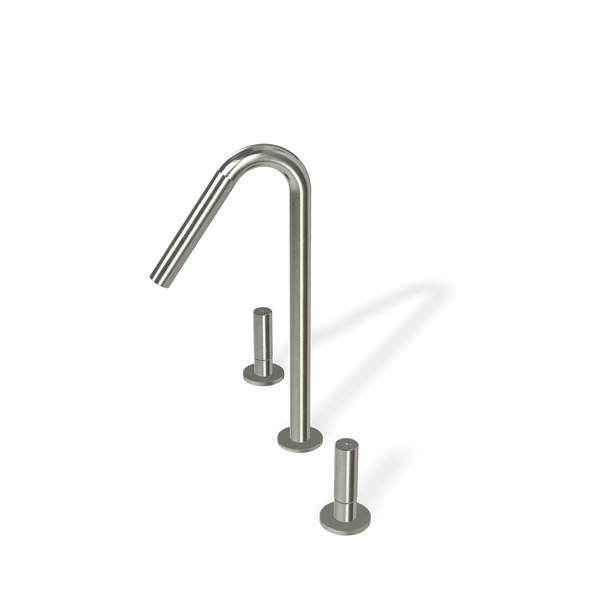 Treemme 22mm batteria lavabo alto inox satinato IT6054IS2GZZ