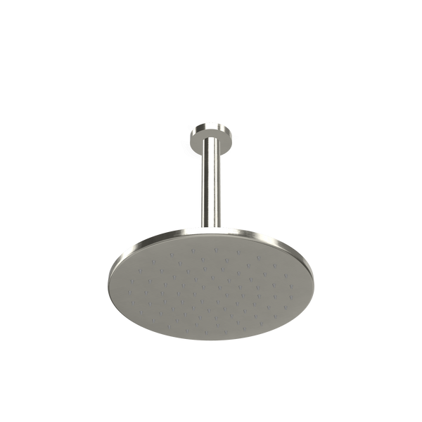 Treemme 22mm Soffione doccia a soffitto 255 mm braccio a soffitto inox satinato