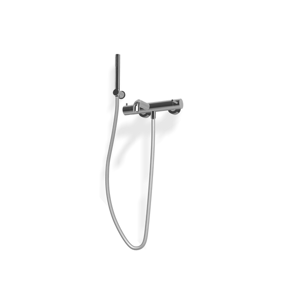 Treemme Up+ IT6B00CCVLZZ miscelatore vasca monocomando esterno con doccetta e supporto cromo