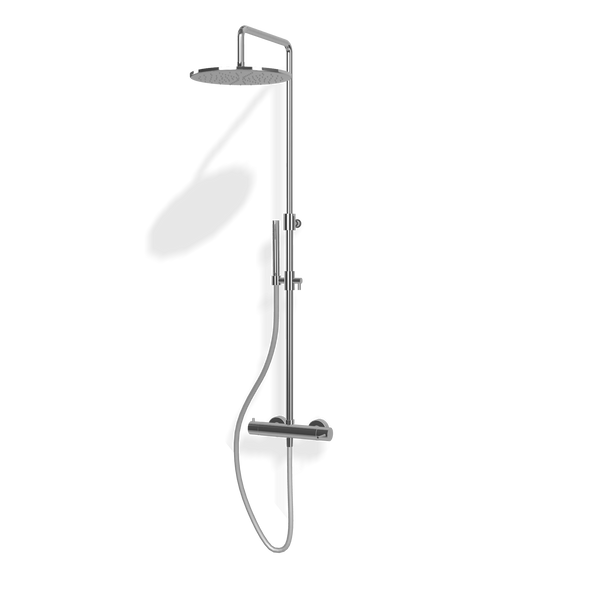 Treemme Up+ colonna doccia con gruppo doccetta e soffione 30 cm tondo anticalcare cromo