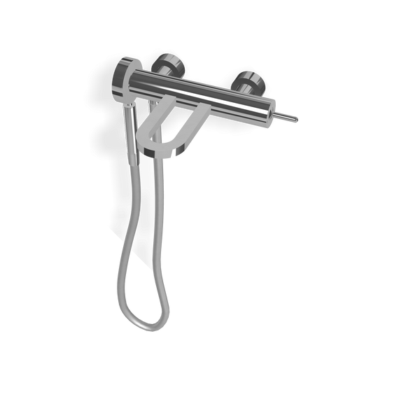 Treemme Philo IT7000CCPDZZ miscelatore monocomando esterno vasca con leva stick e doccetta in ottone cromo