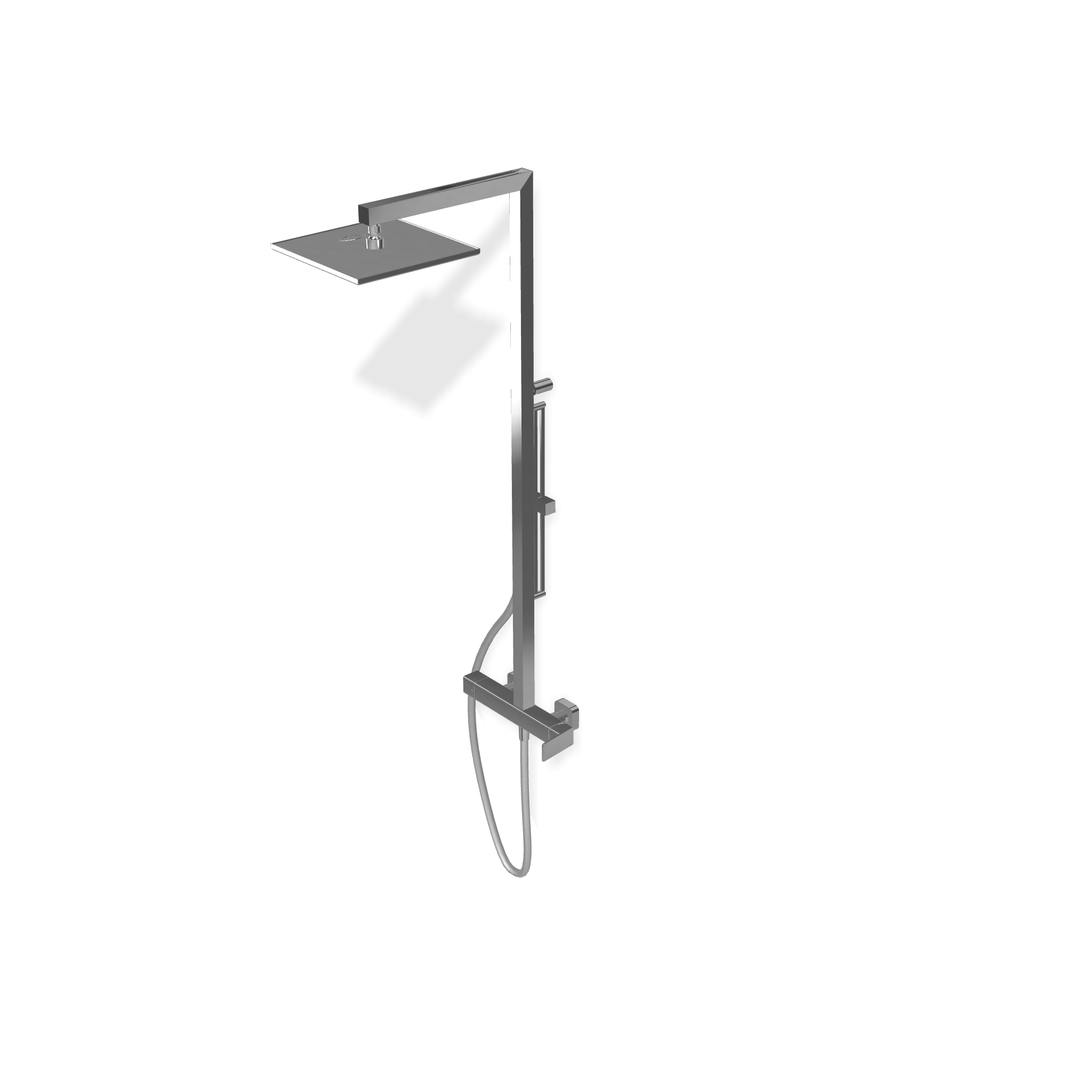 Treemme Pa36 colonna doccia con miscelatore soffione 25x25 anticalcare e doccetta cromo