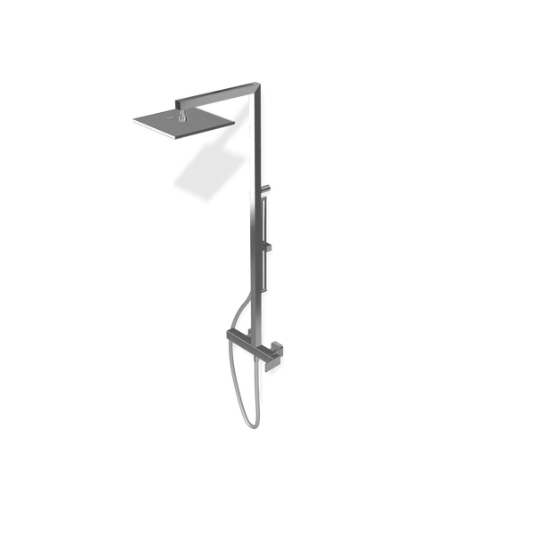 Treemme Pa36 colonna doccia con miscelatore soffione 25x25 anticalcare e doccetta cromo