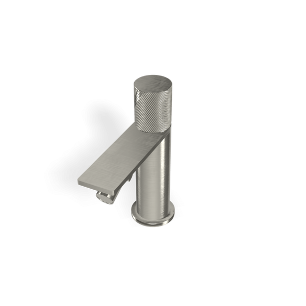 Treemme 3.6 miscelatore bidet monocomando con manopola zigrinata inox satinato
