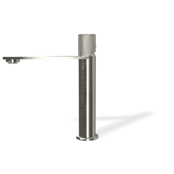 Treemme 3.6 IT9A27ISTZZZ miscelatore lavabo con maniglia zigrinata inox satinato