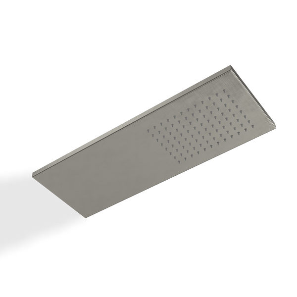 Treemme ITRTBR382IS soffione doccia 74x17 rettangolare a parete solo pioggia inox satinato