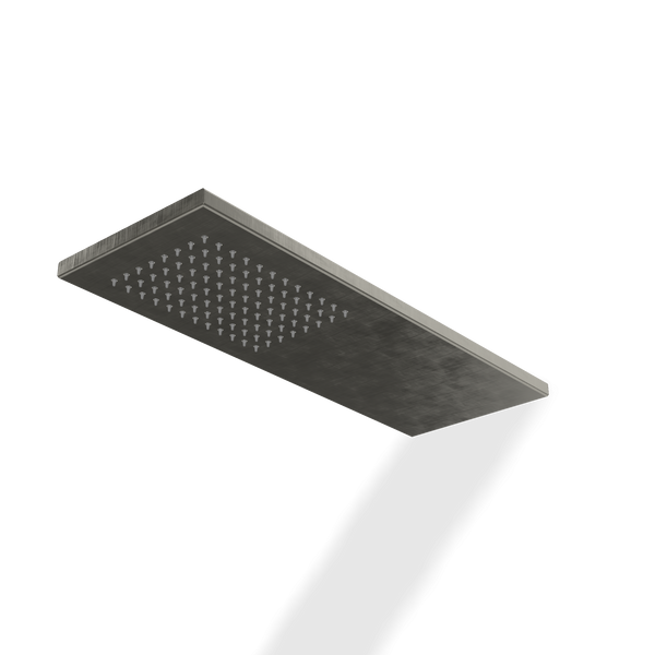 Treemme ITRTBR382IS soffione doccia 74x17 rettangolare a parete solo pioggia inox satinato