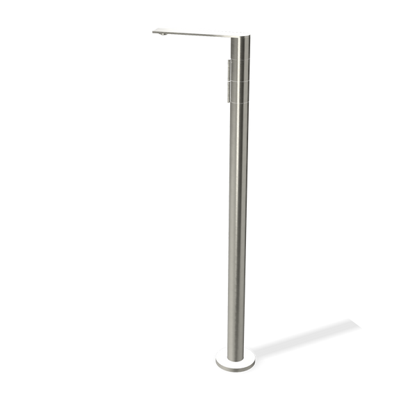 Treemme 5mm miscelatore lavabo a pavimento in acciaio inox satinato