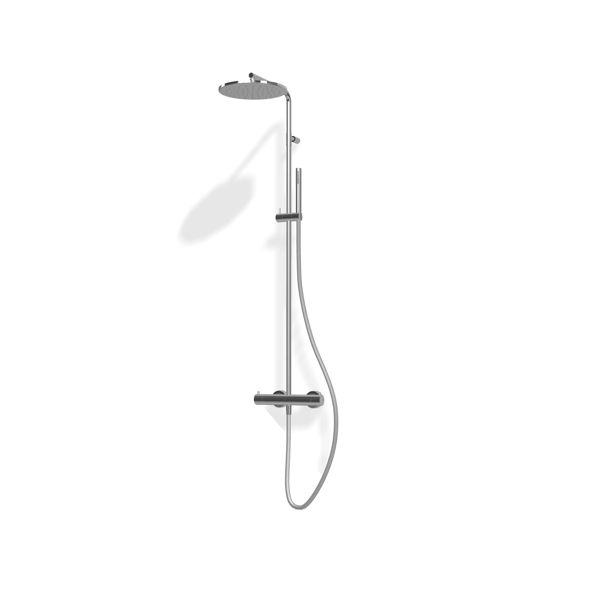 Treemme Up+ RWIT6581CC25 colonna doccia con gruppo termostatico doccetta e soffione 25 cm tondo anticalcare cromo