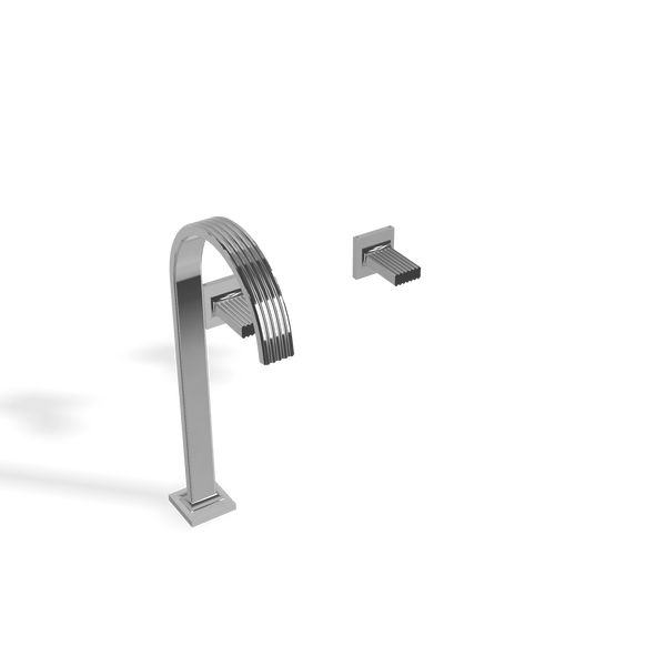 Treemme Kea RWIT7A85CCKO batteria lavabo con canna ad ombrello cromo