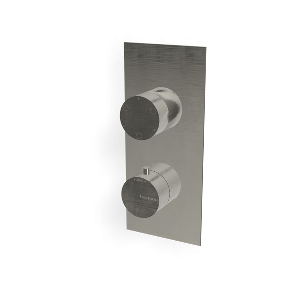 Treemme 3.6 miscelatore doccia termostatico con deviatore 3 uscite senza parte incasso inox satinato