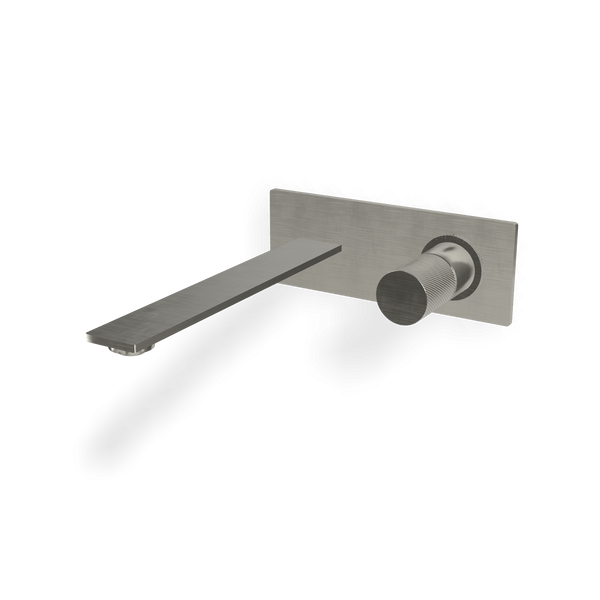 Treemme 3.6 RWIT9AA6IS21 miscelatore lavabo a muro con maniglia zigrinata senza parte incasso inox satinato