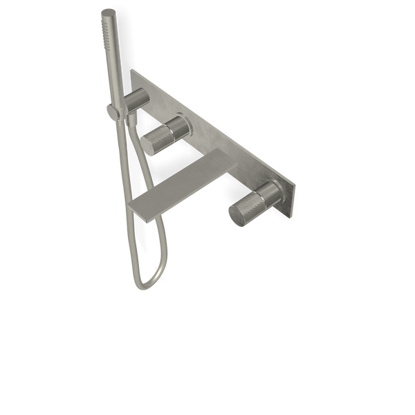 Treemme 3.6 RWIT9AD7IS21 miscelatore vasca monocomando a muro senza parte ad incasso inox satinato