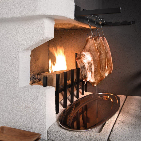 Schema tecnico di installazione di Palazzetti Trinidad 2 barbecue con grill extralarge e Grey con canna fumaria