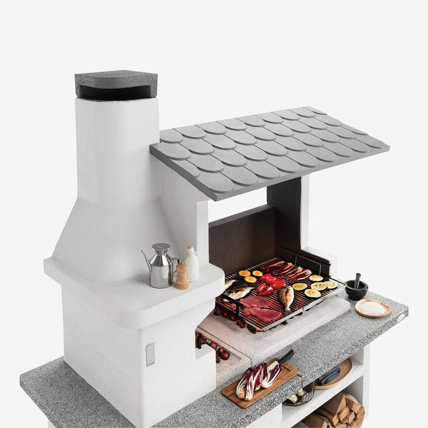 Palazzetti Trinidad 2 barbecue con area grill extralarge e braciere laterale