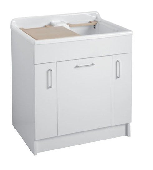 Colavene Twist mobile lavatoio 80X60 con due vasche e cesto portabiancheria bianco