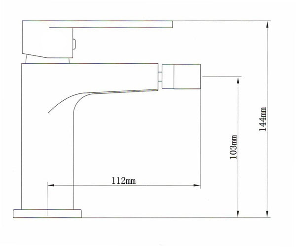 Miscelatore bidet monocomando in ottone cromato Bridge