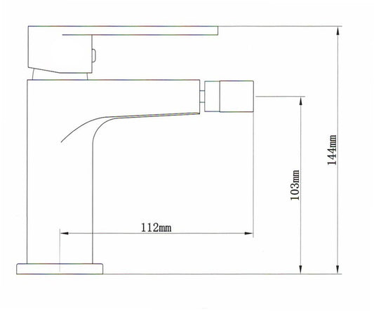 Miscelatore bidet monocomando in ottone cromato Bridge Cromo, componenti inclusi smontati: corpo incasso, placca e rosone...