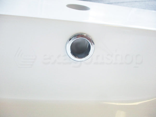 Mobile bagno grigio 100x46 cannettato Urbino 2.0 con lavabo in resina e due cassetti