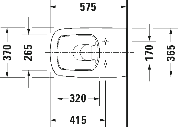 Vaso a Pavimento Filo Parete Cacciata scarico orizzontale Bianco Durastyle 2150090000 Duravit