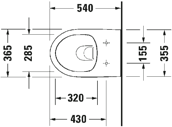 Vaso Sospeso senza brida a cacciata con sedile soft close bianco No1 45620900A1 Duravit
