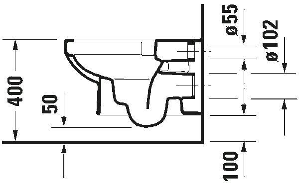 Vaso Sospeso senza brida a cacciata con sedile soft close bianco No1 45620900A1 Duravit