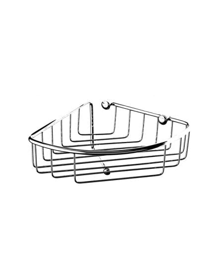Griglia doccia angolare in ottone cromo New line dc6 in cromato installato in bagno moderno con ante in vetro temperato...