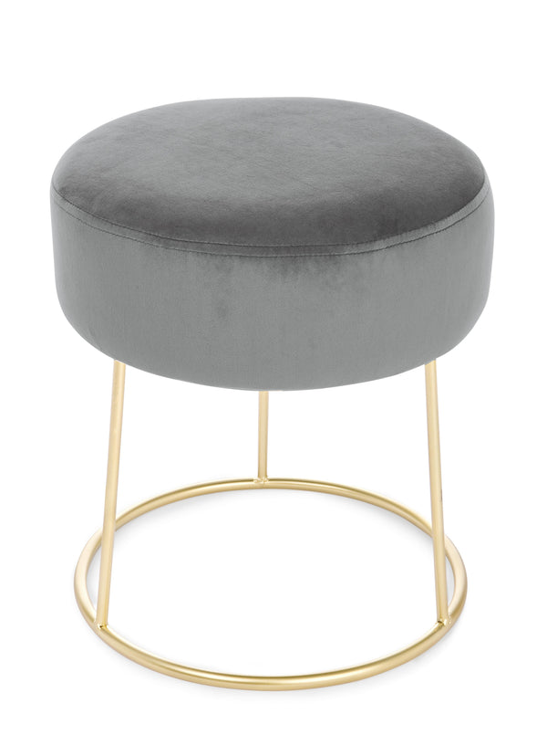 Andrea Bizzotto Clarissa Pouf atmosphere effetto velluto grigio 0720880