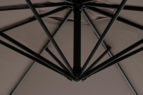 Bizzotto Texas ombrellone 3 m tortora antivento girevole senza marmette 0795699