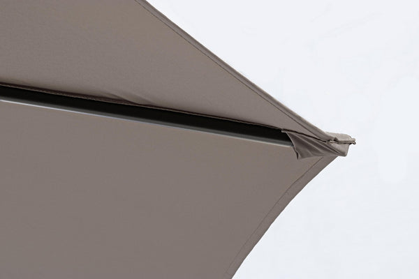 Bizzotto Texas ombrellone 3 m tortora antivento girevole senza marmette 0795699