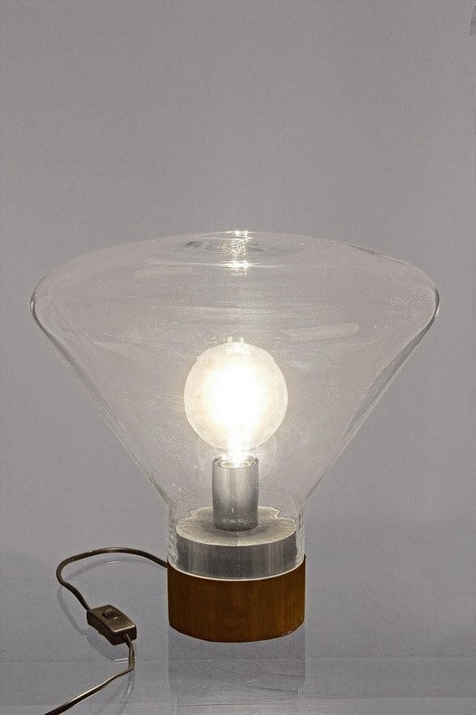 Andrea bizzotto Jasper svas lampada da tavolo con base in legno 0826364