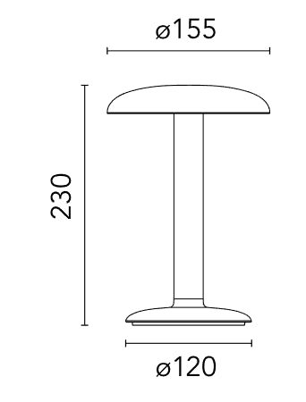 Flos Gustave Lampada ricaricabile interno esterno 2700K 159LM polished silver